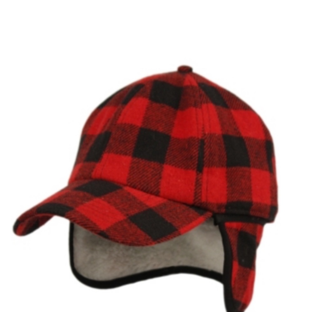 Epoch Wool Blend Earflap Cap with Sherpa Lining Buffalo in Black.